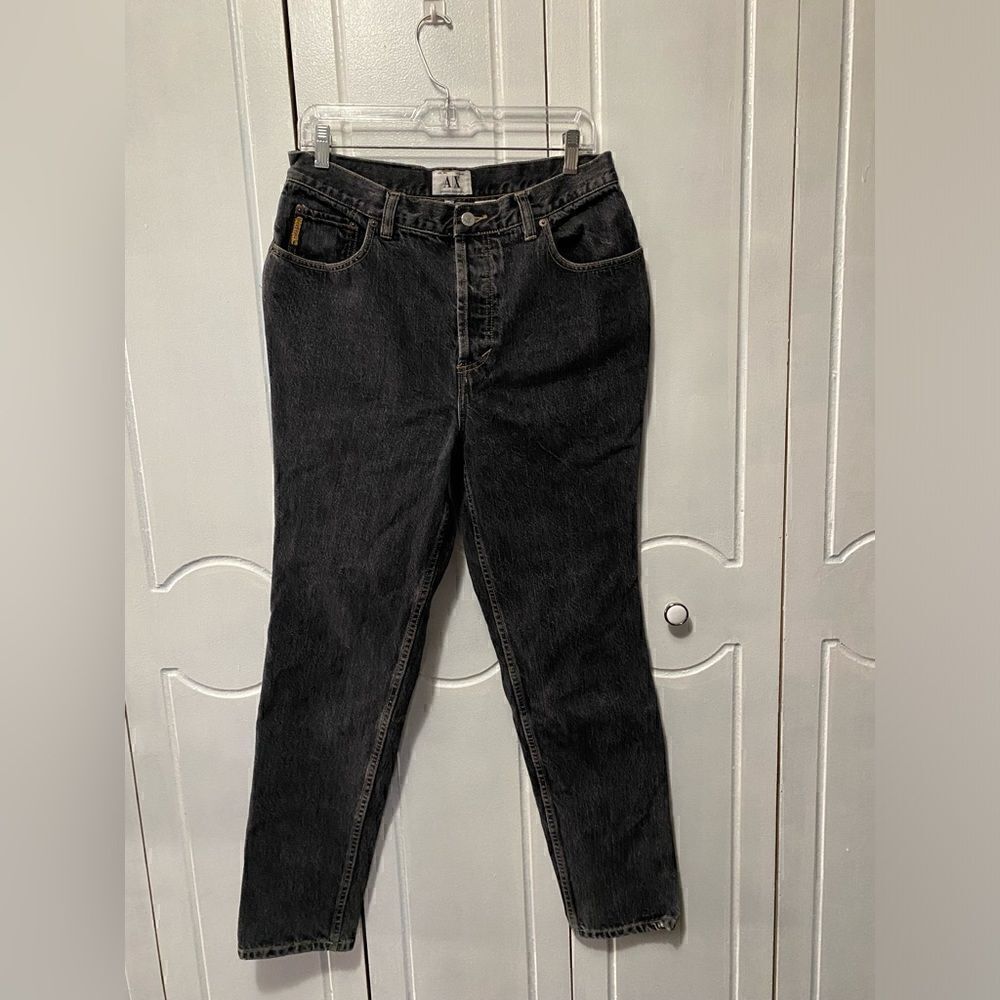 A/X Armani Exchange High Rise Button Fly Women’s Black Jeans size 14